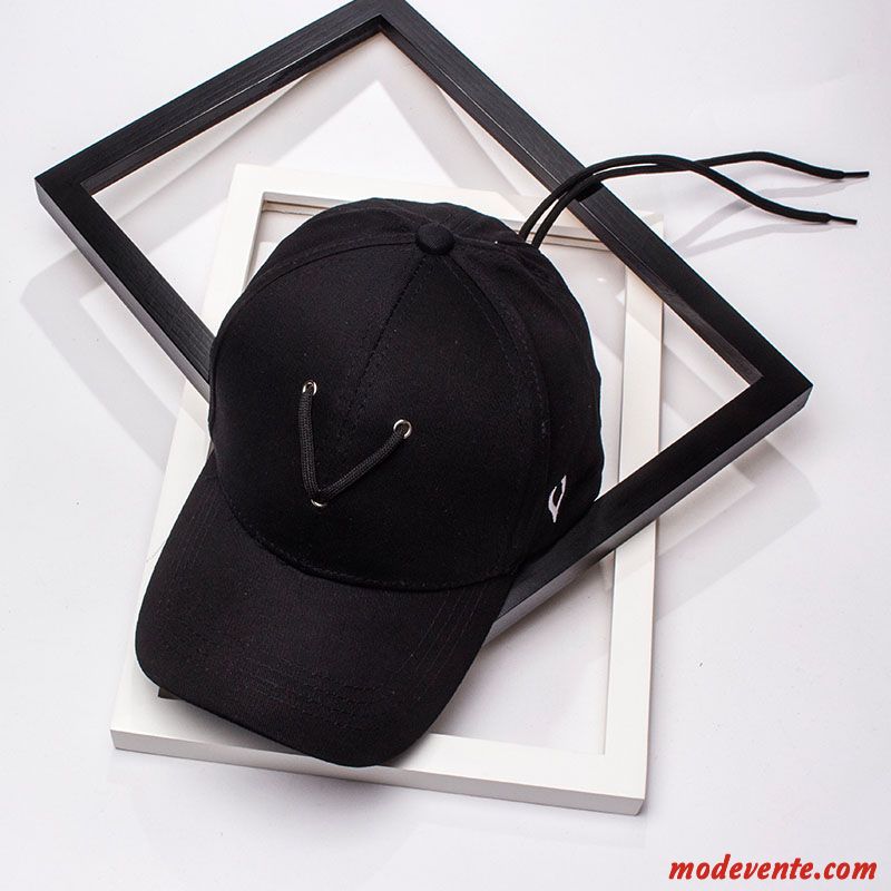 Chapeau Homme Casquette Femme Tendance Hip Hop Personnalité Casquette De Baseball Blanc Noir