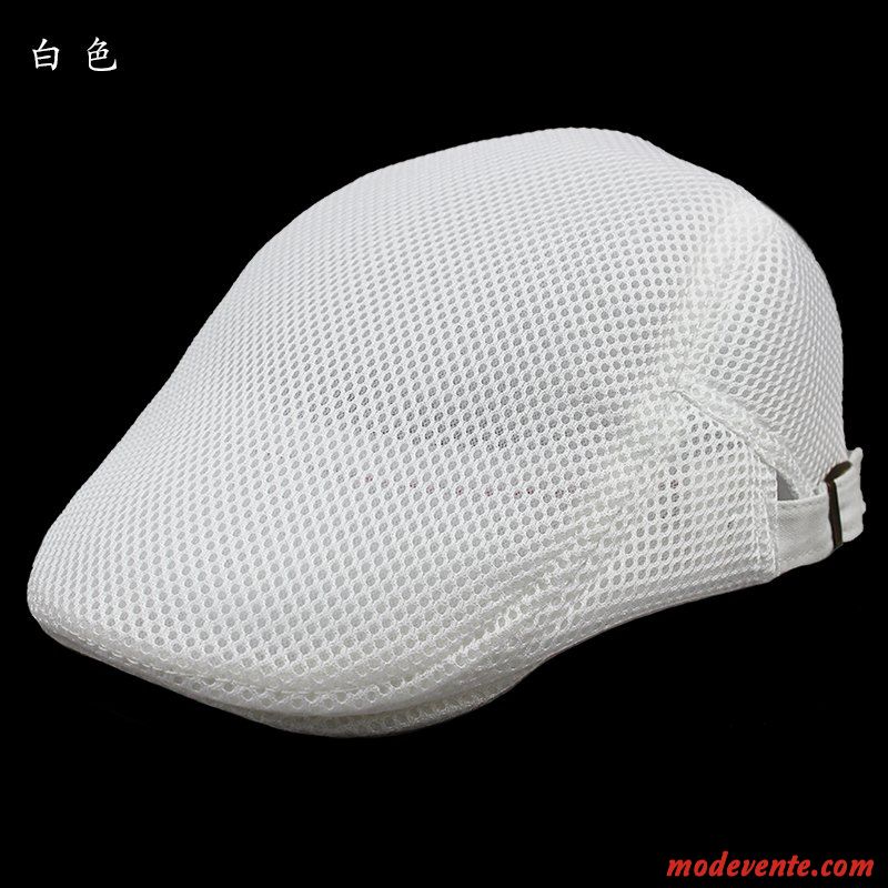 Chapeau Homme Casquette Tendance Femme Engrener Été Chapeau De Soleil Blanc