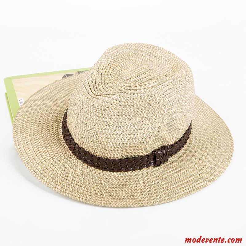 Chapeau Homme Chapeau De Soleil Denim Crème Solaire Été Plage Chapeau De Paille Violet Jaune