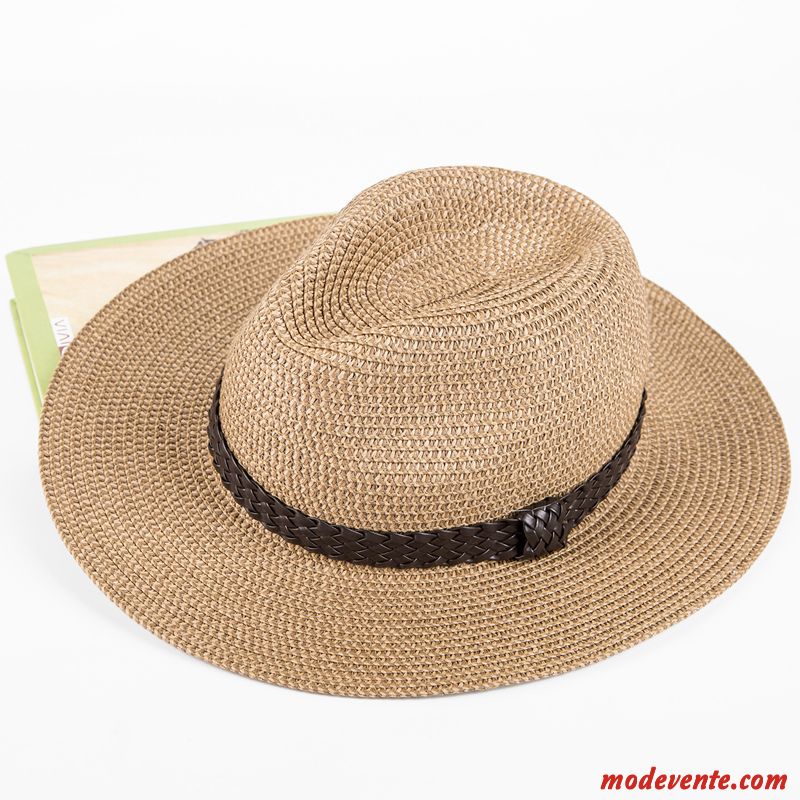 Chapeau Homme Chapeau De Soleil Denim Crème Solaire Été Plage Chapeau De Paille Violet Jaune