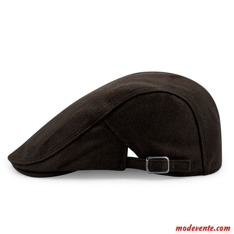 Chapeau Homme Femme Été All-match Casquette Tendance Britanique Pure Noir Vert