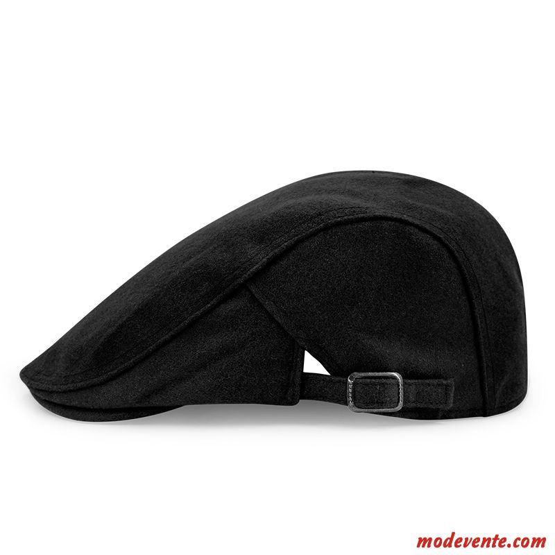 Chapeau Homme Femme Été All-match Casquette Tendance Britanique Pure Noir Vert