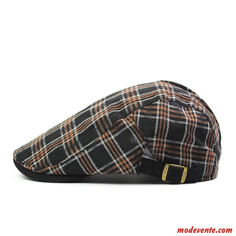 Chapeau Homme Loisir Été Plaid Casquette Tendance Voyage Bleu Clair