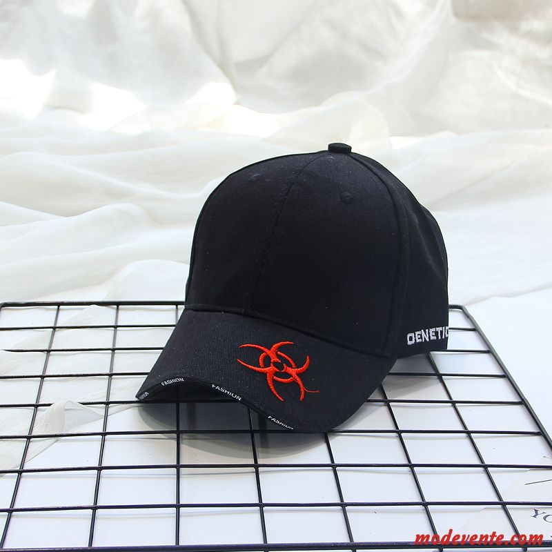 Chapeau Homme Ombre Femme Simple Étudiant Brodé Casquette Rouge