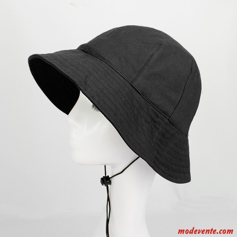 Chapeau Homme Ombre Loisir Modèles Féminins Coton Été Simple Noir