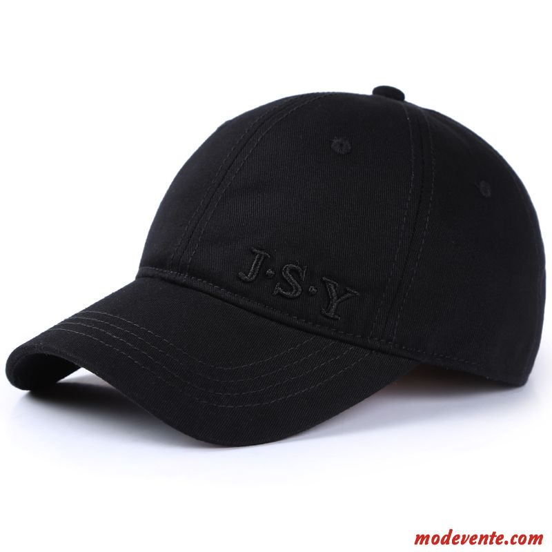 Chapeau Homme Ombre Simple L'automne Loisir Été Casquette De Baseball Noir