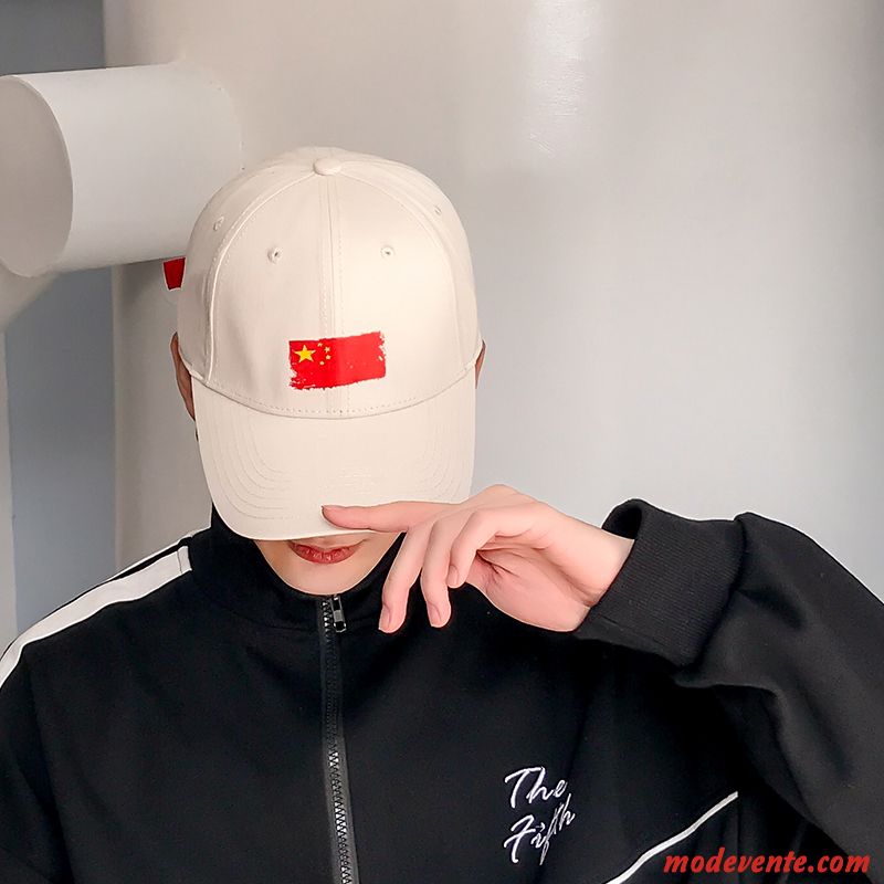 Chapeau Homme Rue Hip Hop Ombre Casquette De Baseball Été Loisir Blanc