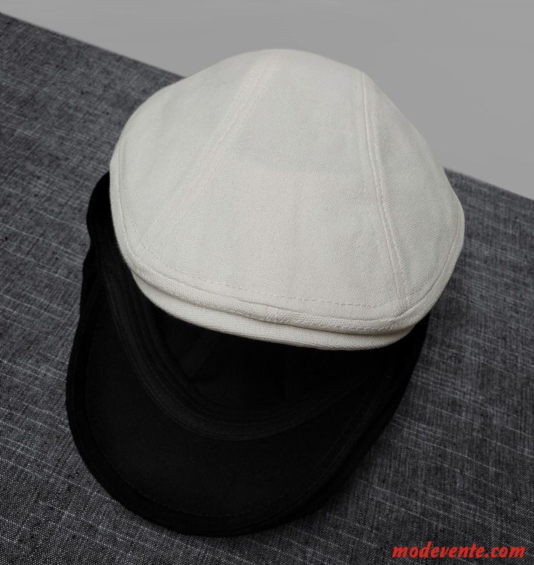 Chapeau Homme Section Mince Coton Frais Casquette Art Confortable Gris