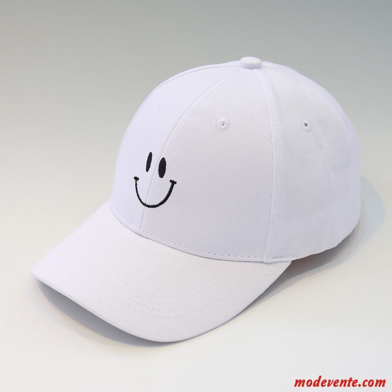 Chapeau Homme Été Amoureux Tendance All-match Femme Casquette Blanc Noir