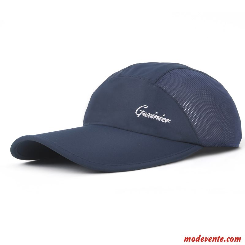 Chapeau Homme Été Crème Solaire Chapeau De Soleil Respirant Chapeau De Pêcheur Casquette De Baseball Noir