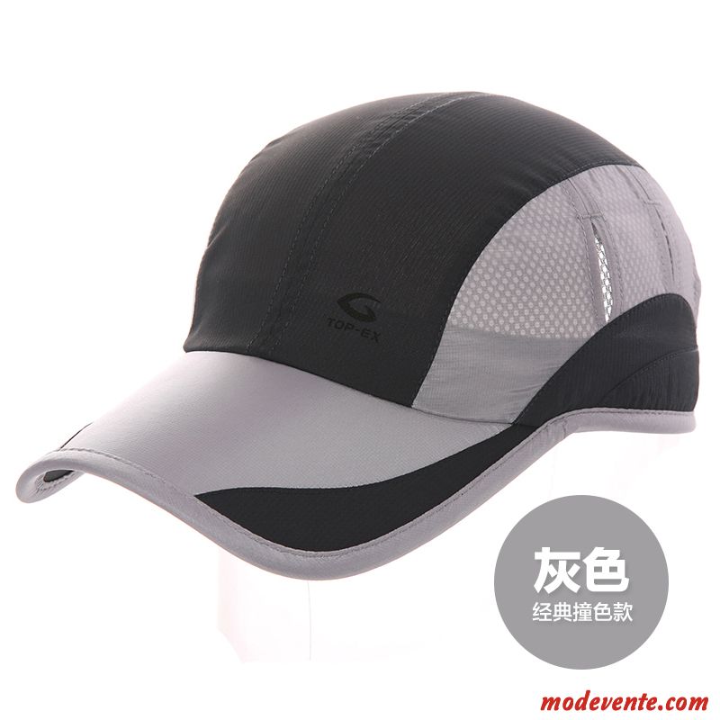 Chapeau Homme Été Crème Solaire De Plein Air All-match Casquette Chapeau De Pêche Bleu Clair