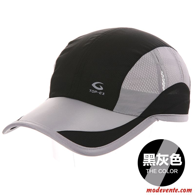 Chapeau Homme Été Crème Solaire De Plein Air All-match Casquette Chapeau De Pêche Bleu Clair