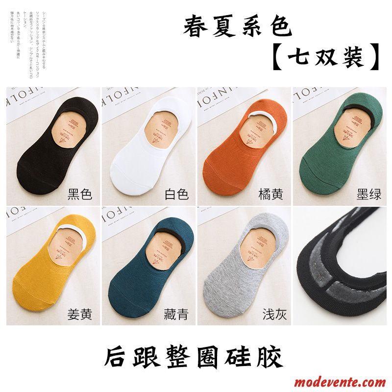 Chaussette Femme Chaussette Basse Coupée Invisible Charmant Chaussette Courte Faible Coton Gris Clair