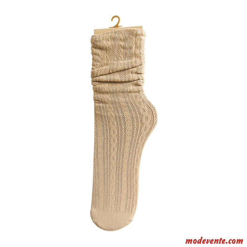 Chaussette Femme Chaussettes En Coton Long Stock Milieu Été Réseau Section Mince Vert