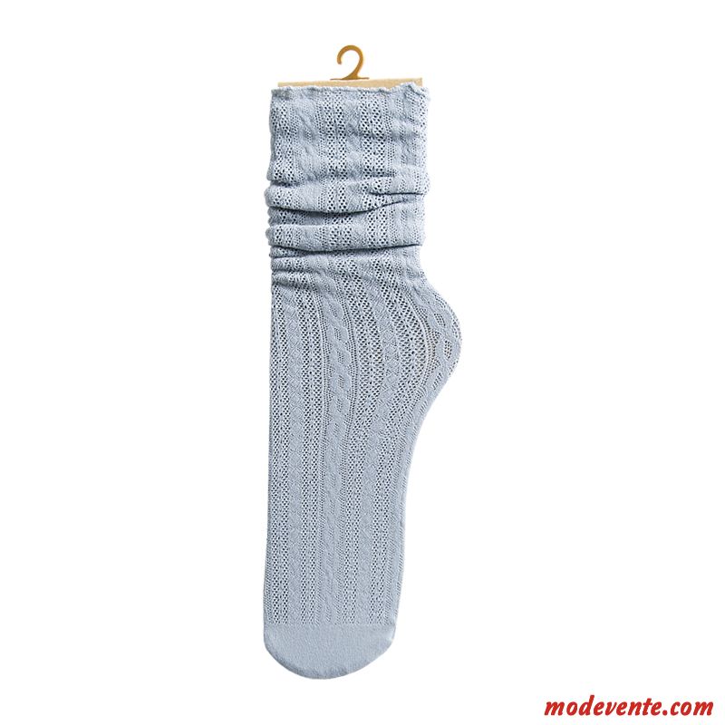 Chaussette Femme Chaussettes En Coton Long Stock Milieu Été Réseau Section Mince Vert