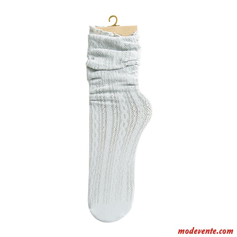 Chaussette Femme Chaussettes En Coton Long Stock Milieu Été Réseau Section Mince Vert