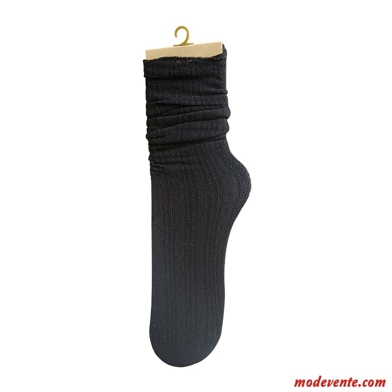 Chaussette Femme Chaussettes En Coton Long Stock Milieu Été Réseau Section Mince Vert