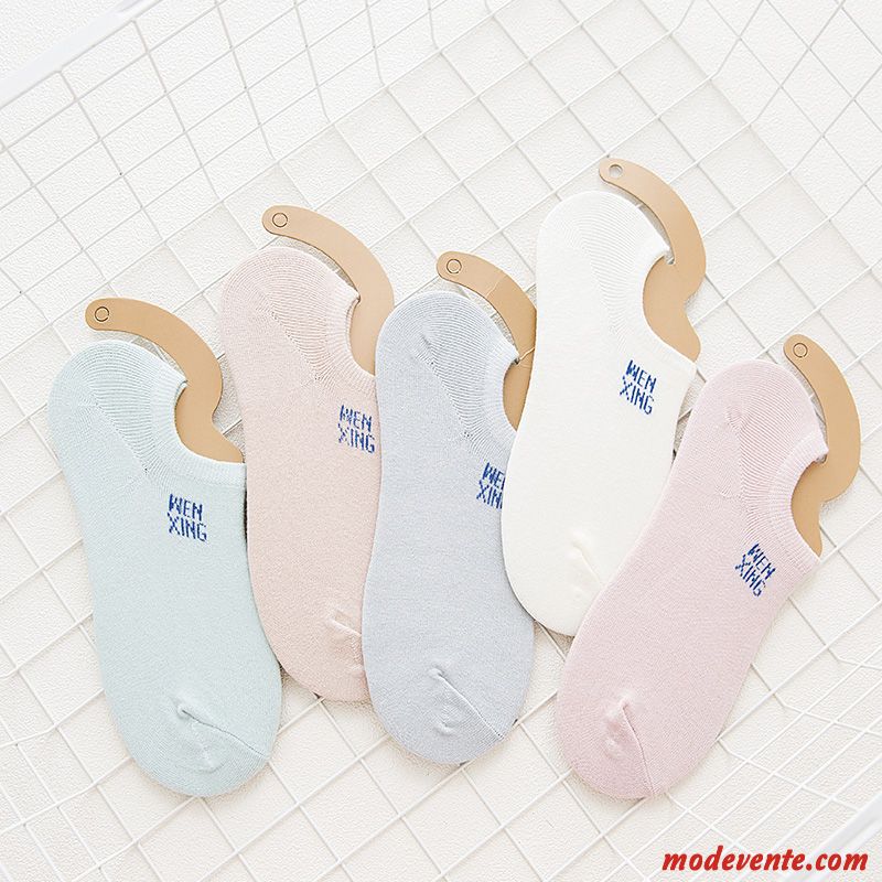 Chaussette Femme Dentelle Section Mince Chaussette Courte Été Chaussette Basse Coupée Charmant Rose Clair