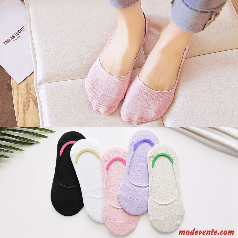 Chaussette Femme Invisible Chaussette Courte Chaussettes En Coton Vent De L'université Section Mince Été Bleu Clair