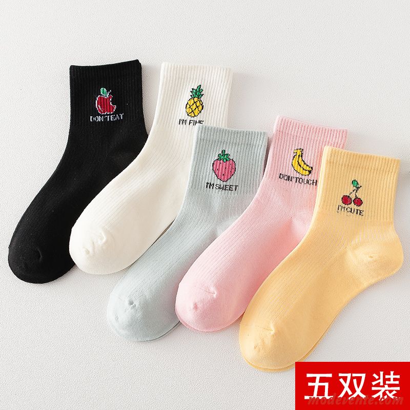 Chaussette Femme L'automne En Forme De Coeur Plus Épais Hiver Chaussettes En Coton Vent De L'université Gris