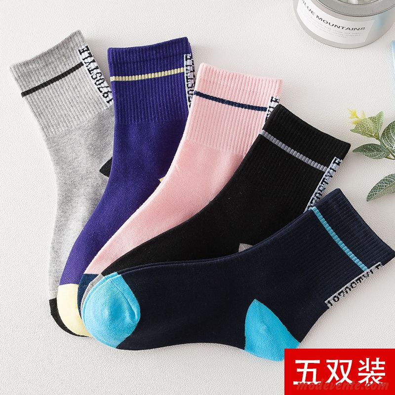 Chaussette Femme L'automne En Forme De Coeur Plus Épais Hiver Chaussettes En Coton Vent De L'université Gris