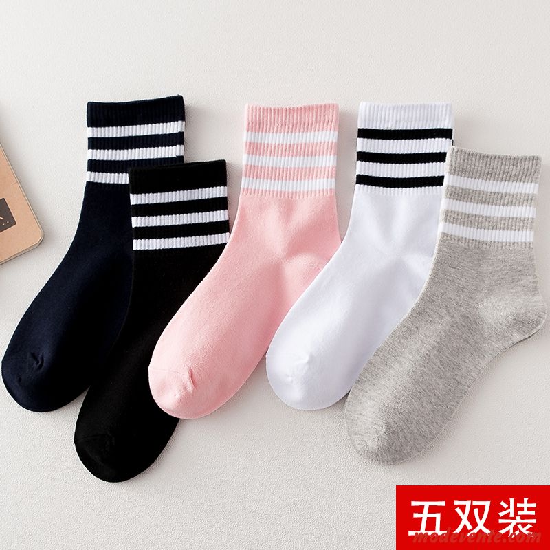 Chaussette Femme L'automne En Forme De Coeur Plus Épais Hiver Chaussettes En Coton Vent De L'université Gris