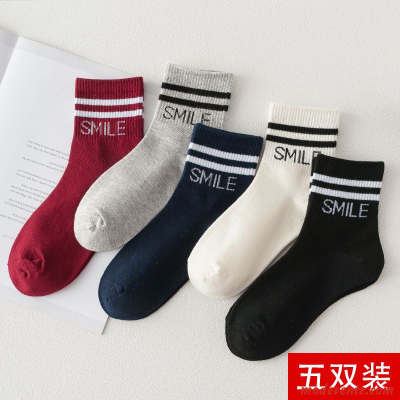 Chaussette Femme L'automne En Forme De Coeur Plus Épais Hiver Chaussettes En Coton Vent De L'université Gris