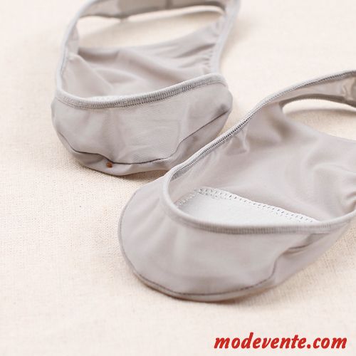 Chaussette Femme La Soie De Glace Très Mince Bretelles Invisible Réseau Ultra Gris Clair