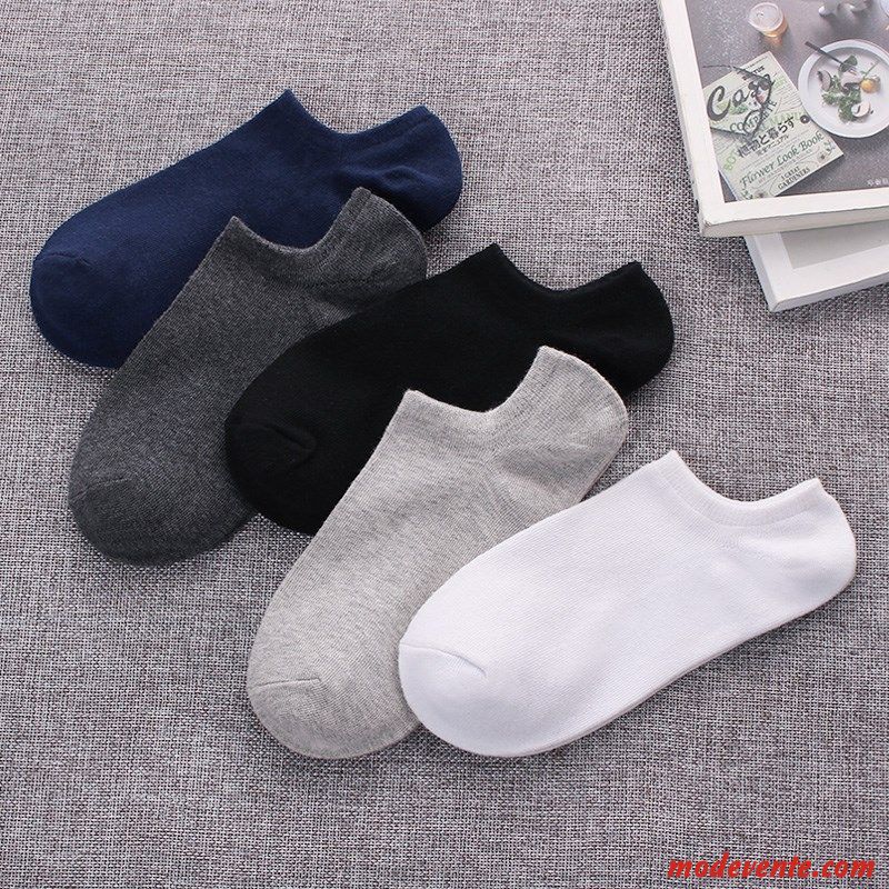 Chaussette Femme Section Mince Étudiant Chaussette Courte Respirant Été Chaussette Basse Coupée Bleu Clair