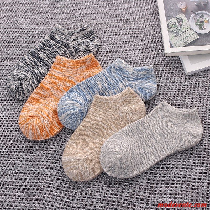 Chaussette Femme Section Mince Étudiant Chaussette Courte Respirant Été Chaussette Basse Coupée Bleu Clair