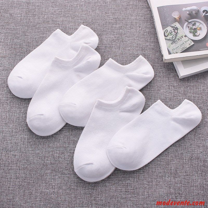 Chaussette Femme Section Mince Étudiant Chaussette Courte Respirant Été Chaussette Basse Coupée Bleu Clair