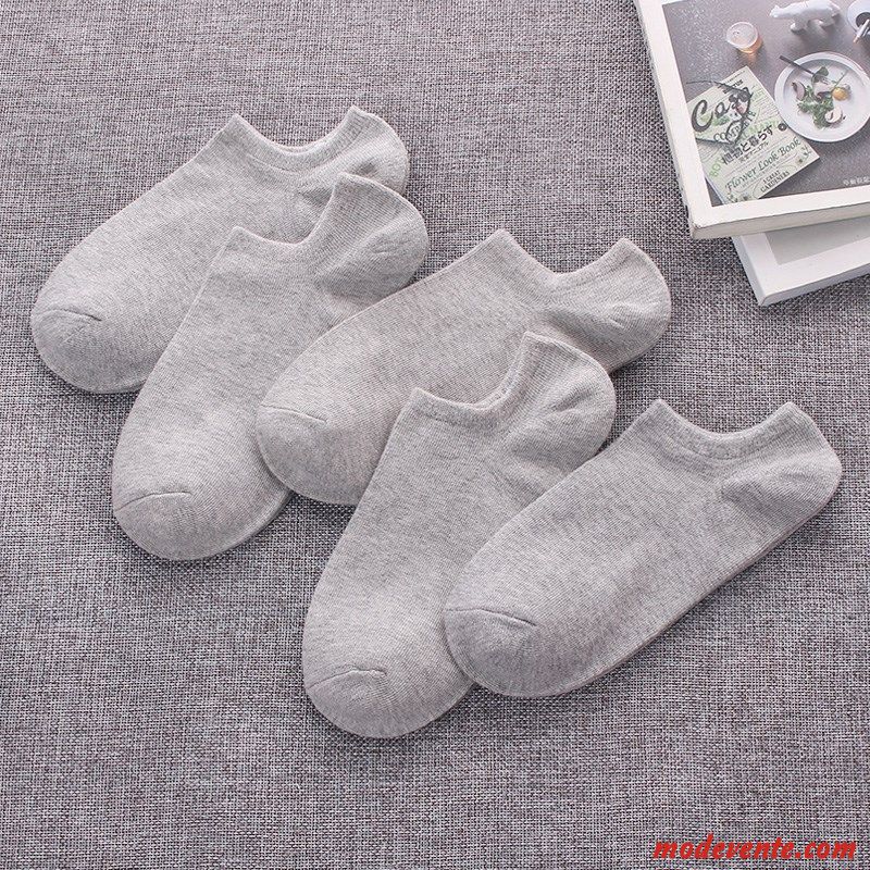 Chaussette Femme Section Mince Étudiant Chaussette Courte Respirant Été Chaussette Basse Coupée Bleu Clair