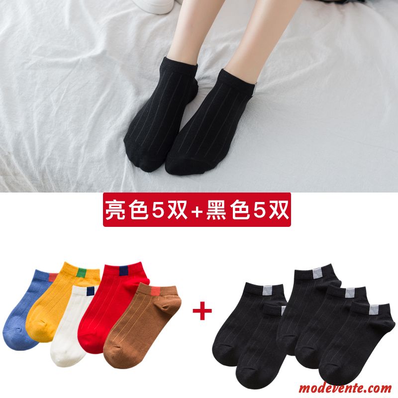 Chaussette Femme Vent De L'université Chaussette Courte Chaussettes En Coton Invisible Charmant Faible Rouge Clair