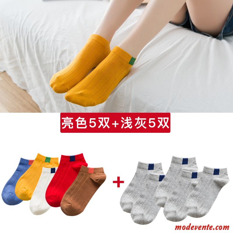 Chaussette Femme Vent De L'université Chaussette Courte Chaussettes En Coton Invisible Charmant Faible Rouge Clair