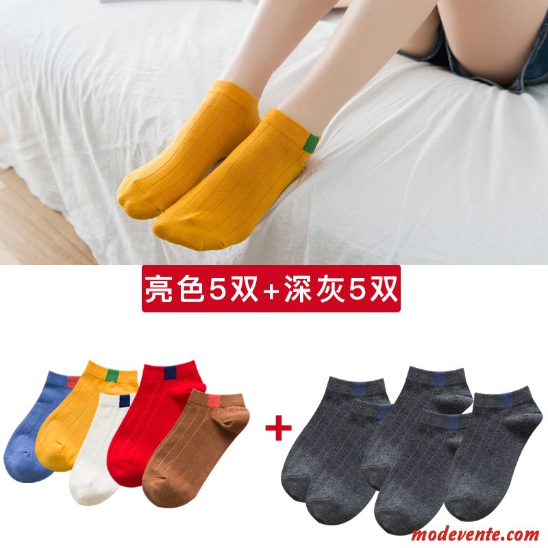 Chaussette Femme Vent De L'université Chaussette Courte Chaussettes En Coton Invisible Charmant Faible Rouge Clair