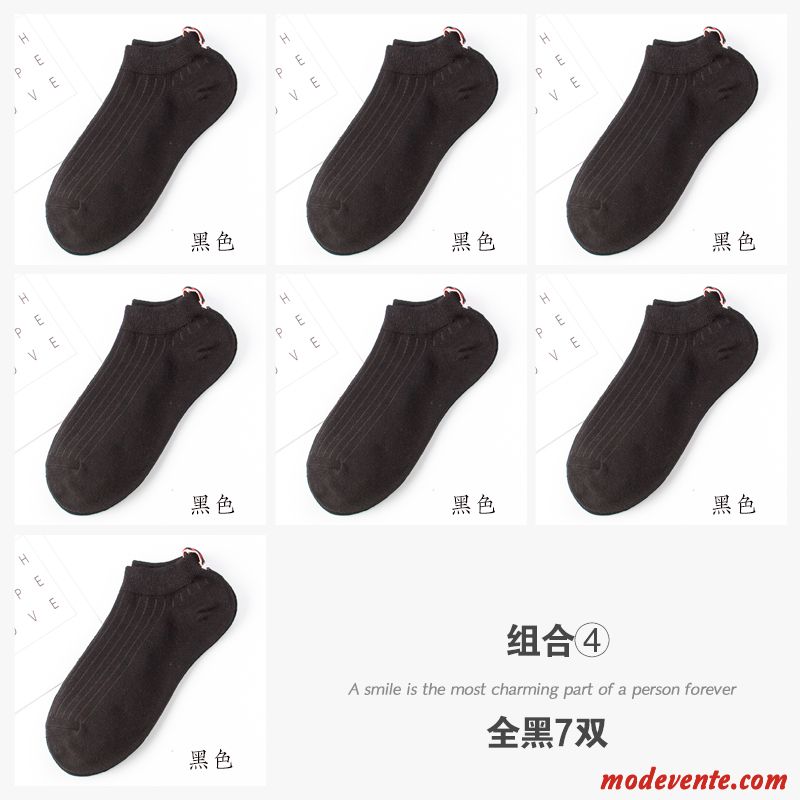 Chaussette Femme Été Invisible Section Mince Vent De L'université Faible Anti-odeur Bleu Clair