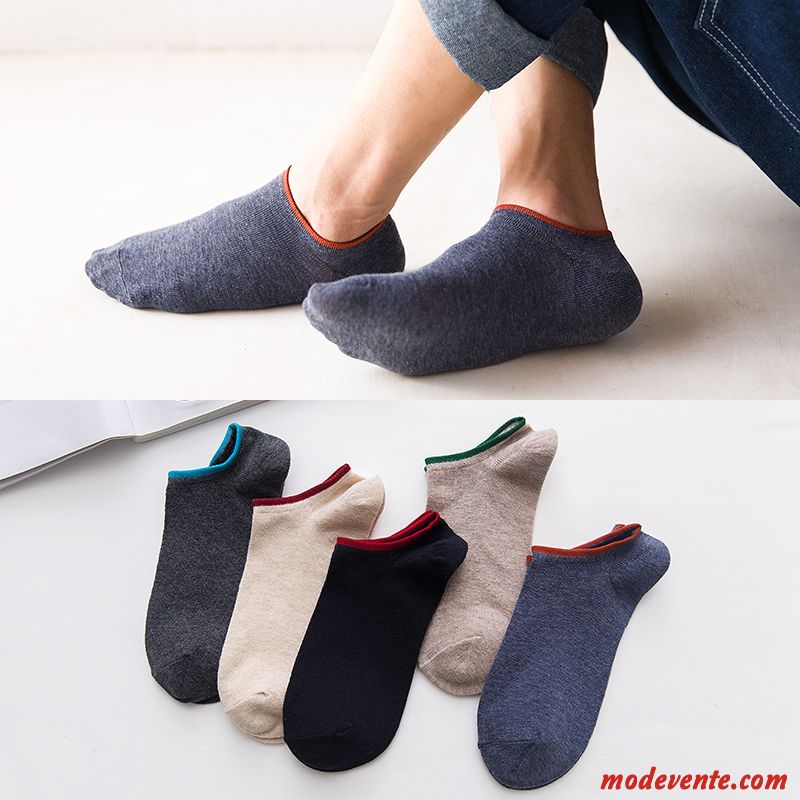 Chaussette Homme Chaussette Basse Coupée Court L'automne Été Faible Anti-odeur Gris Clair