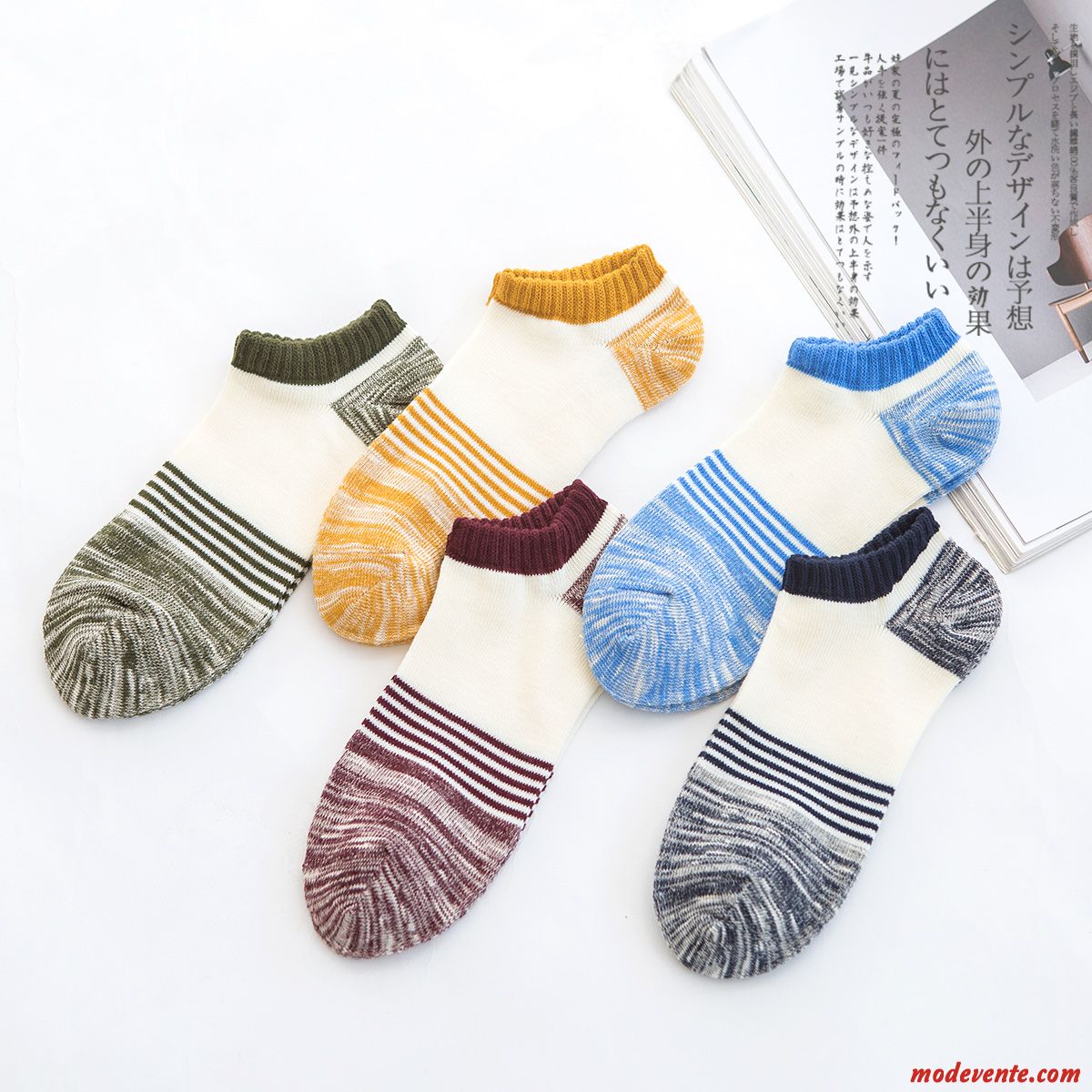 Chaussette Homme Chaussette Longue Coton Tendance Chaussettes En Coton Hiver Milieu Bleu