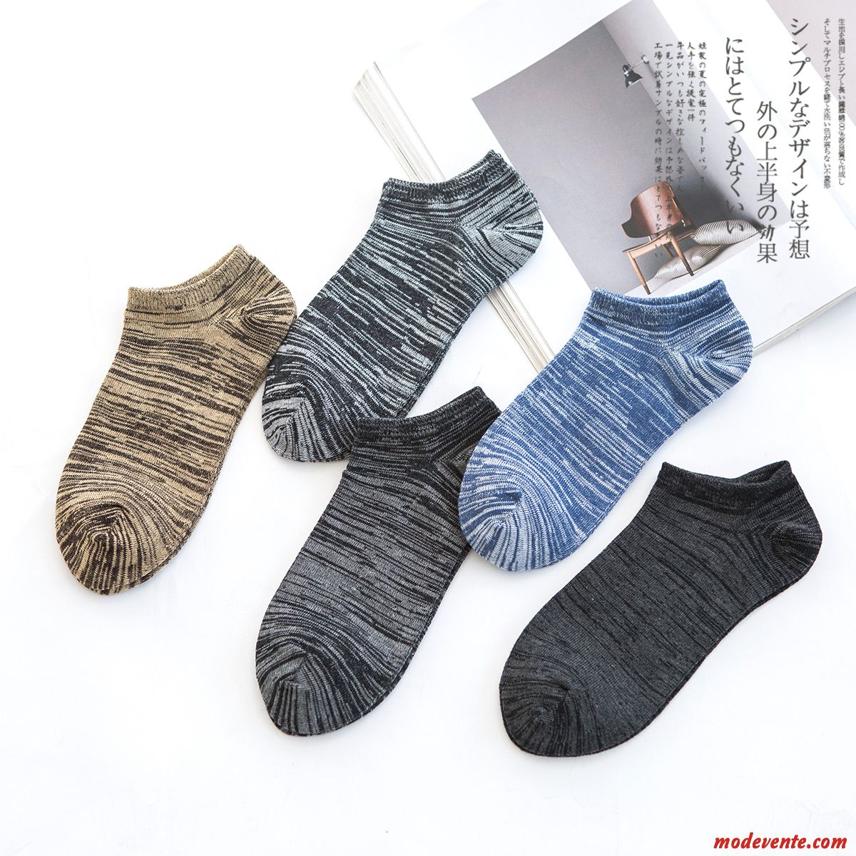 Chaussette Homme Chaussette Longue Coton Tendance Chaussettes En Coton Hiver Milieu Bleu