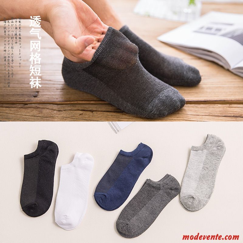 Chaussette Homme Faible Été Anti-odeur Invisible Quatre Saisons Chaussette Courte Marron Clair