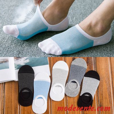 Chaussette Homme Faible Été Anti-odeur Invisible Quatre Saisons Chaussette Courte Marron Clair