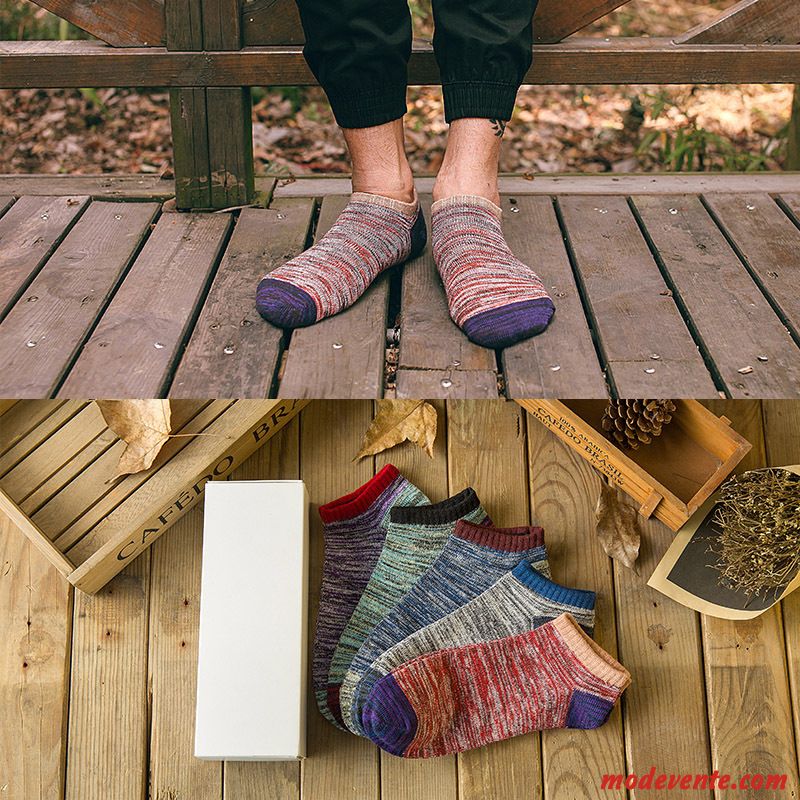 Chaussette Homme Faible Été Anti-odeur Invisible Quatre Saisons Chaussette Courte Marron Clair