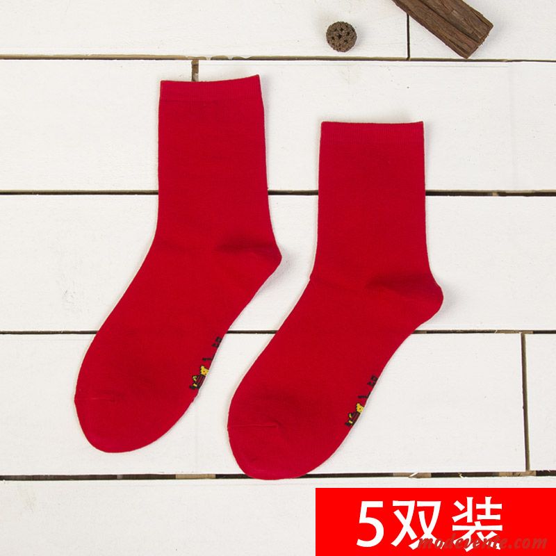 Chaussette Homme Marier Coton Petit De Fête Quatre Saisons Rouge