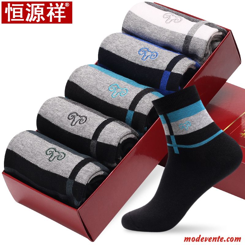 Chaussette Homme Quatre Saisons Anti-odeur Faible Sport Chaussette Basse Coupée Été Noir Clair