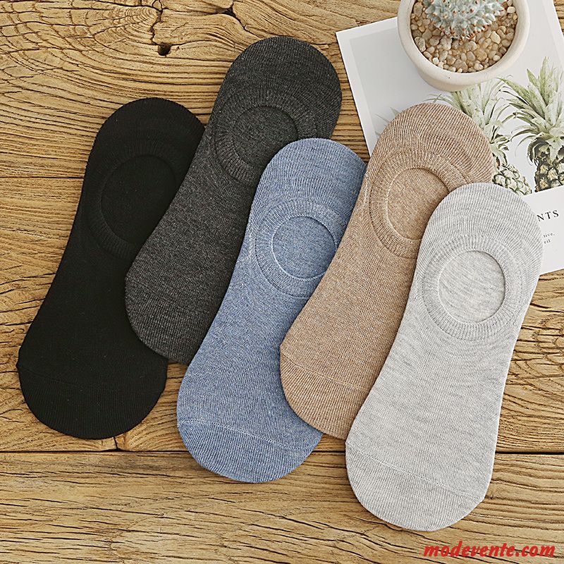 Chaussette Homme Section Mince Court Invisible Sport Faible Anti-odeur Bleu Clair