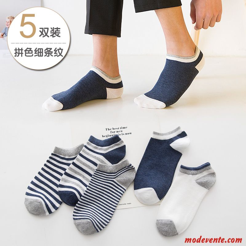 Chaussette Homme Sport Chaussette Courte Été Chaussette Basse Coupée Anti-odeur Chaussettes En Coton Coloré