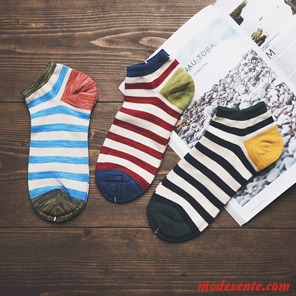 Chaussette Homme Tendance Chaussettes En Coton Chaussette Basse Coupée Personnalité Rétro Chaussette Courte Coloré