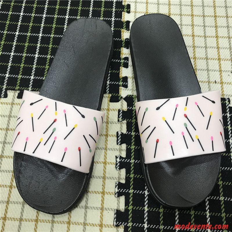 Chaussons Femme Antidérapant Dame Jeunesse Flats Couleur Décontractée Noir