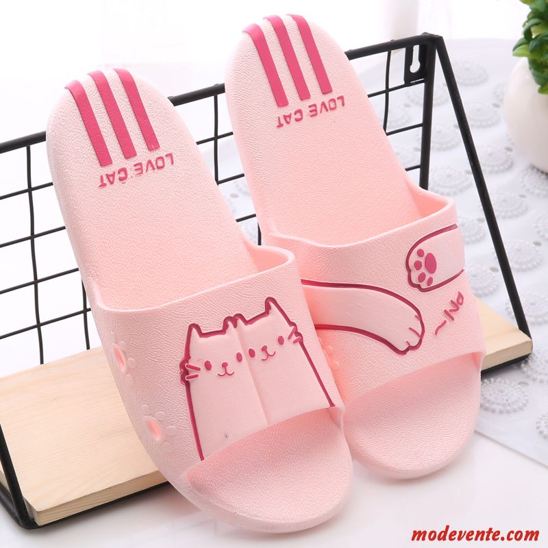 Chaussons Femme Antidérapant Tongs Chaussons Hiver Intérieur Fantaisie Charmant Rouge