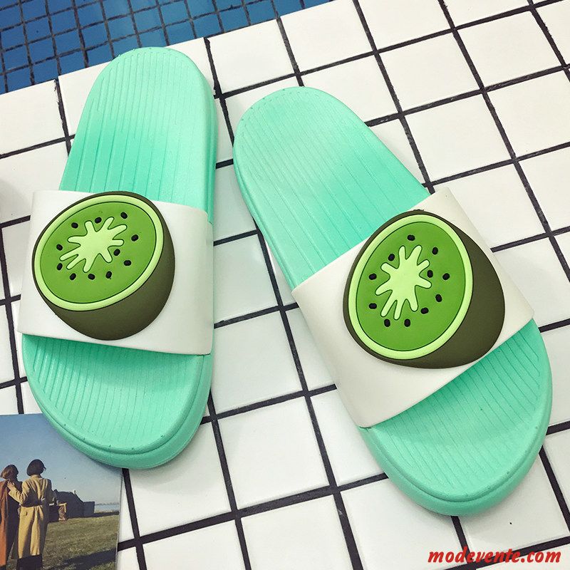 Chaussons Femme Antidérapant Tongs Chaussons Tendance Homme Intérieur Outwear Bleu